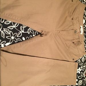 Khaki straight leg pants